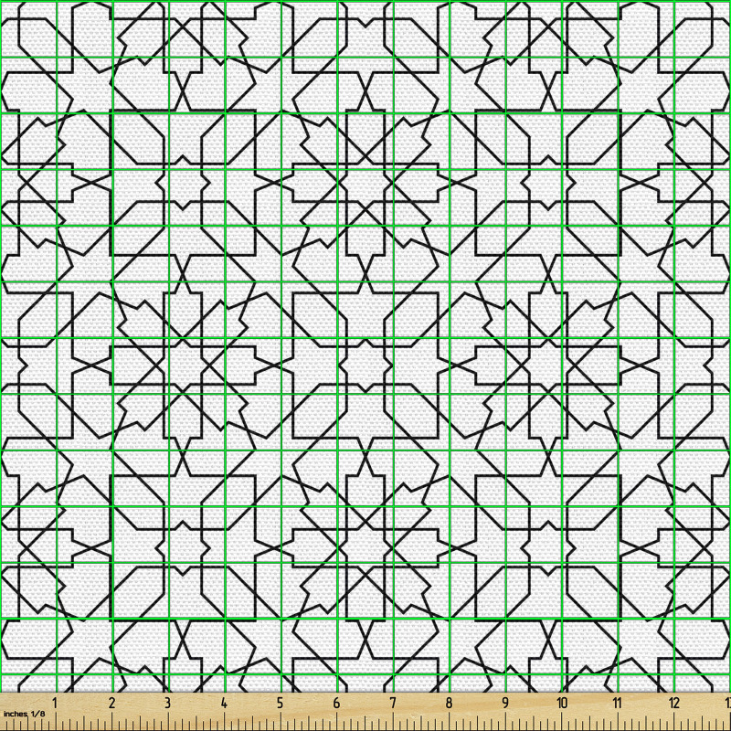 Etnik Parça Kumaş Karmaşık Geometrik Bir Arada Mistik Şekiller