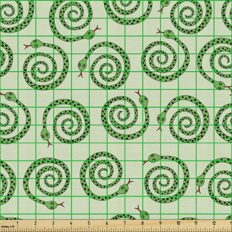 Doğa Parça Kumaş Noktalar ve Dilleri ile Komik Yılan İkonları