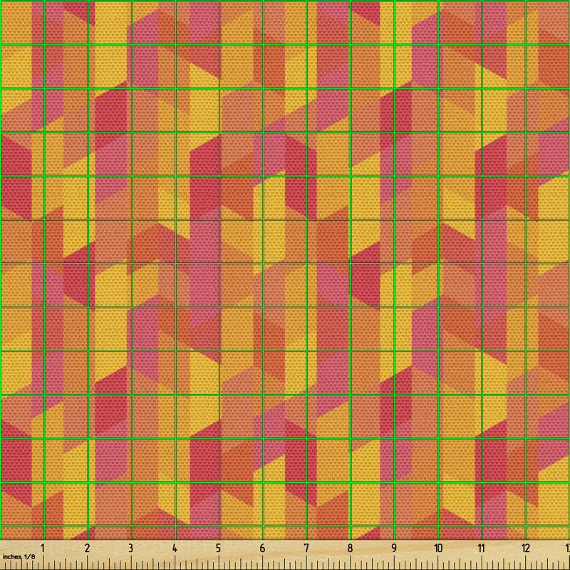 Moda Parça Kumaş Parlak Dörtgenler ile Retro Geometrik Desen