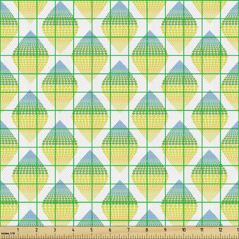 Mozaik Parça Kumaş Parlak Çemberler ile Geometrik Desenler