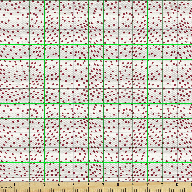 Geometrik Parça Kumaş Dağınık Noktalar ile Dalgalı Soyut Desen