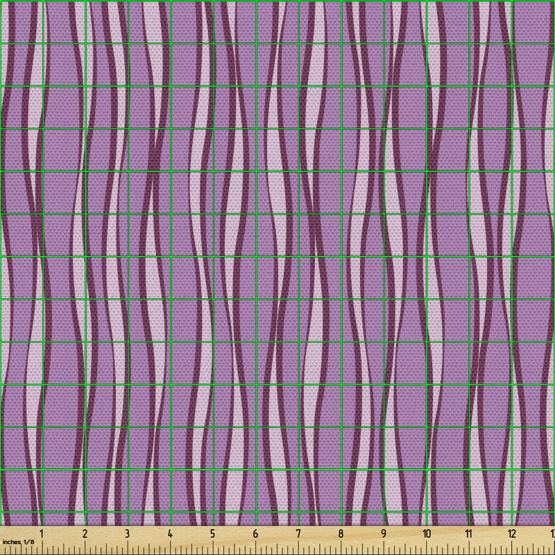 Moda Parça Kumaş Kıvrımlı Dikey Çizgiler ile Geometrik Desen
