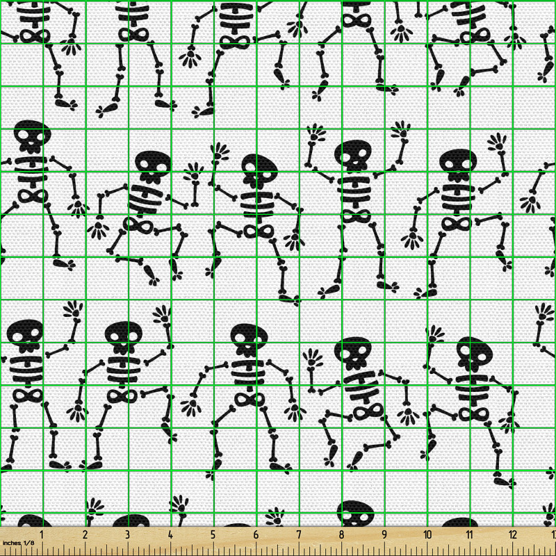 Kurukafa Parça Kumaş Sık Tekrarlanmış Dans Eden İskeletler