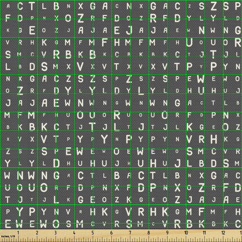 Alfabe Parça Kumaş Sık Tekrarlanan Bilgisayar Yazısıyla Harfler
