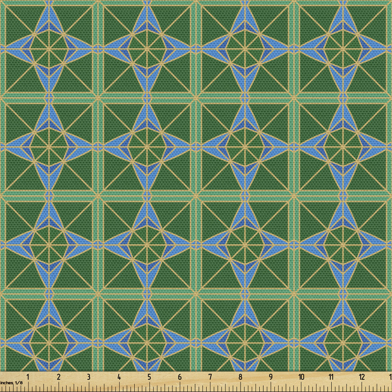 Geometrik Parça Kumaş Kare Çapraz Çizgili Desenli