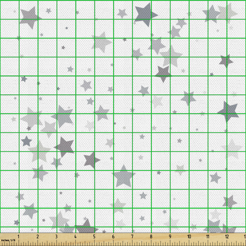 Gökyüzü Parça Kumaş Tekrarlanmış Dağınık İrili Ufaklı Yıldızlar