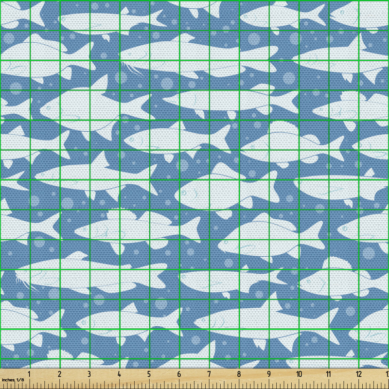 Balıklar Parça Kumaş Tekrarlanmış Denizde Yaşayan Hayvanlar