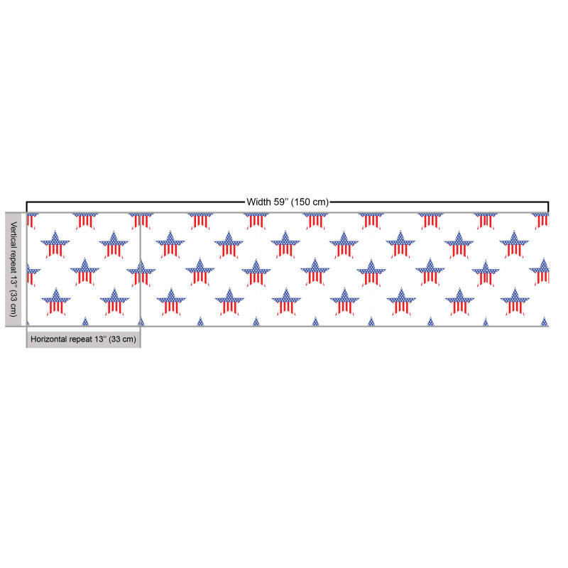 Kutlama Parça Kumaş İçine Amerika Bayrağı Çizilmiş Yıldızlar