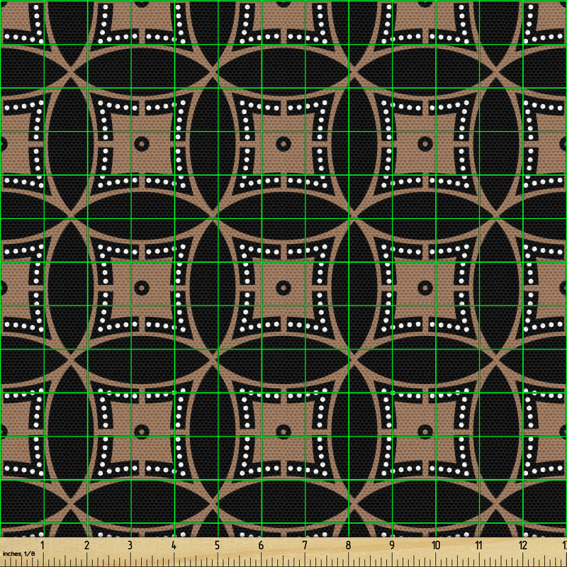 Geometrik Parça Kumaş Tekrarlanmış Çerçeveler İçinde Kareler