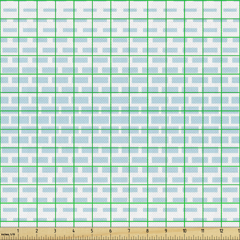 Geometrik Parça Kumaş Aralıklı Tekrarlanmış  Tuğla Desenleri