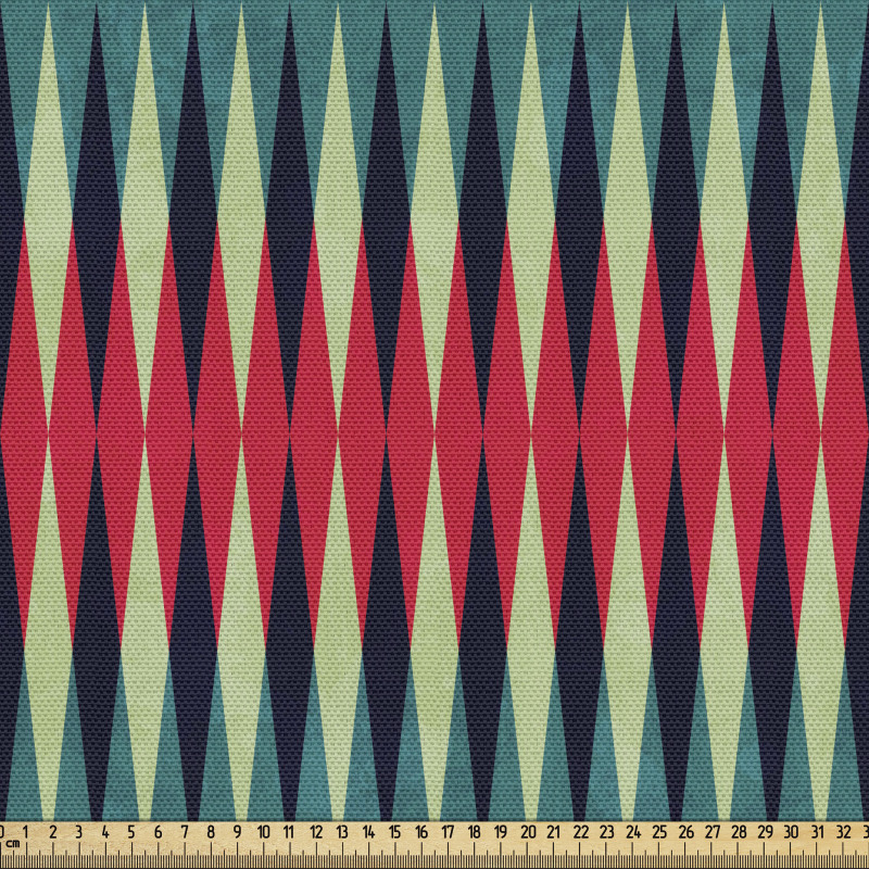 Geometrik Parça Kumaş Tekrarlı Dikey Şeritlerle Göz Alıcı Desen