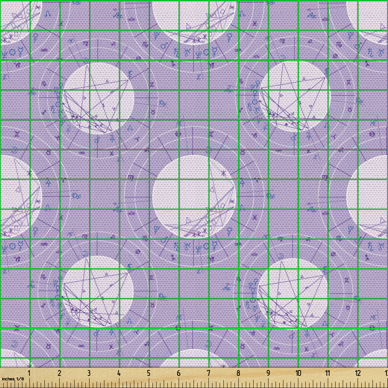 Astroloji Parça Kumaş Geometrik Yörünge Hesaplı Yıldız Haritası