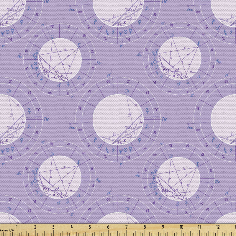 Astroloji Parça Kumaş Geometrik Yörünge Hesaplı Yıldız Haritası