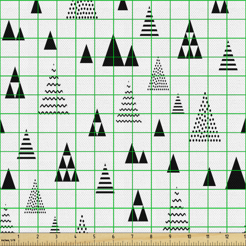 Geometrik Parça Kumaş Modern İskandinav Çizim Minimal Üçgenler