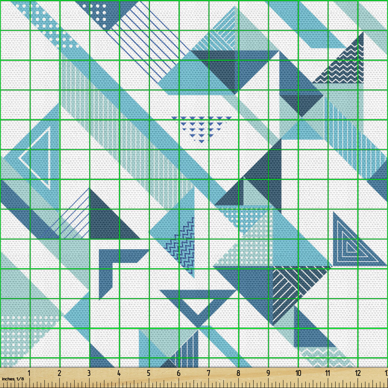 Geometrik Parça Kumaş Çağdaş Sanatsal Rasgele Üçgenimsi Formlar