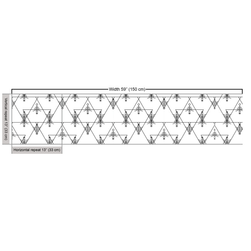 Geometrik Parça Kumaş Modern İnce Çizgili Ters Düz Üçgenler 