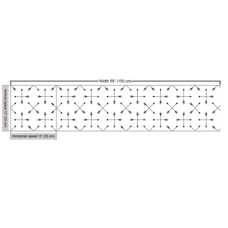 Geleneksel Parça Kumaş Oklarla Yapılmış Modern Geometrik Desen