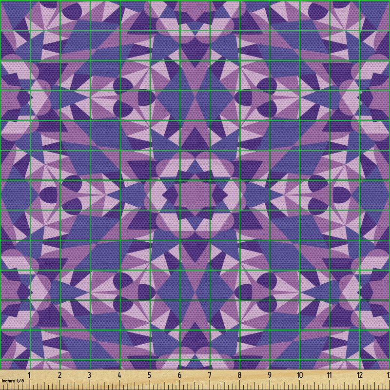 Geometrik Parça Kumaş Soyut Karışık Mozaik Parçalı Tasarım 