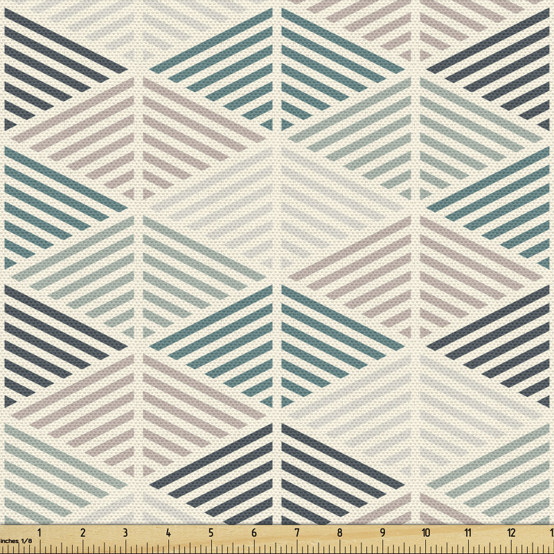 Geometrik Parça Kumaş Pastel Tonda Çizgili Baklava Dilim Deseni