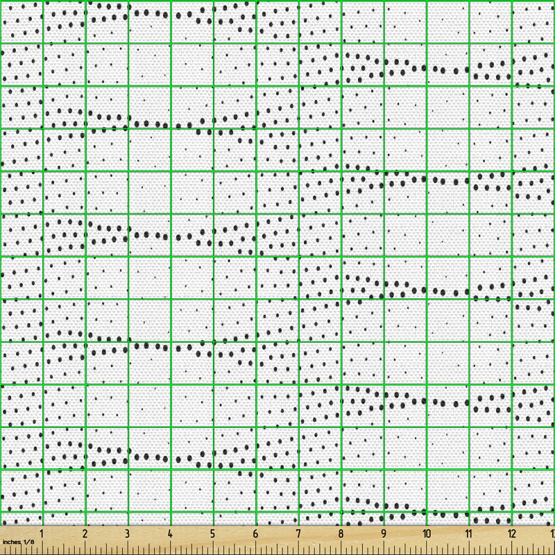 Geometrik Parça Kumaş Simetrik Noktalı Baklava Dilim Desen