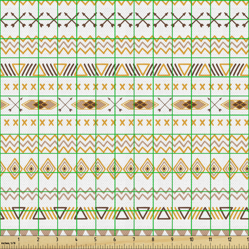 Etnik Parça Kumaş Pastel Tonda Geometrik Bohem Şekiller Deseni