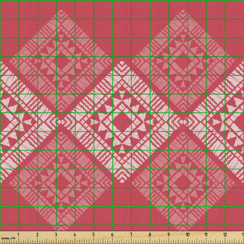 Bohem Parça Kumaş Pastel Tonda Yöresel Geometrik Karolu Dizayn