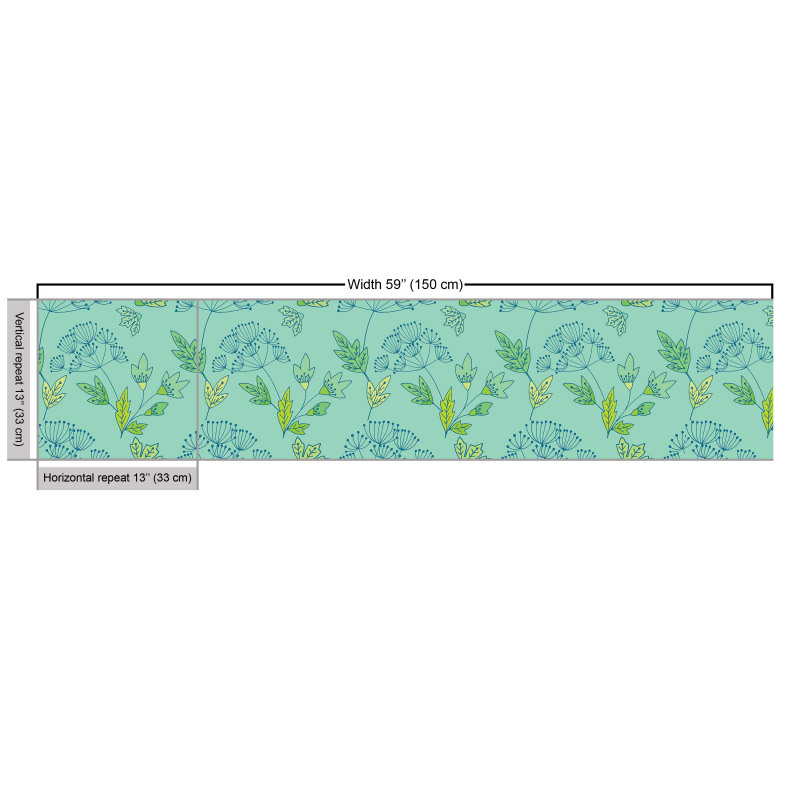 Botanik Parça Kumaş Pastel Tonda Modern Soft Çiçek Çizimleri 