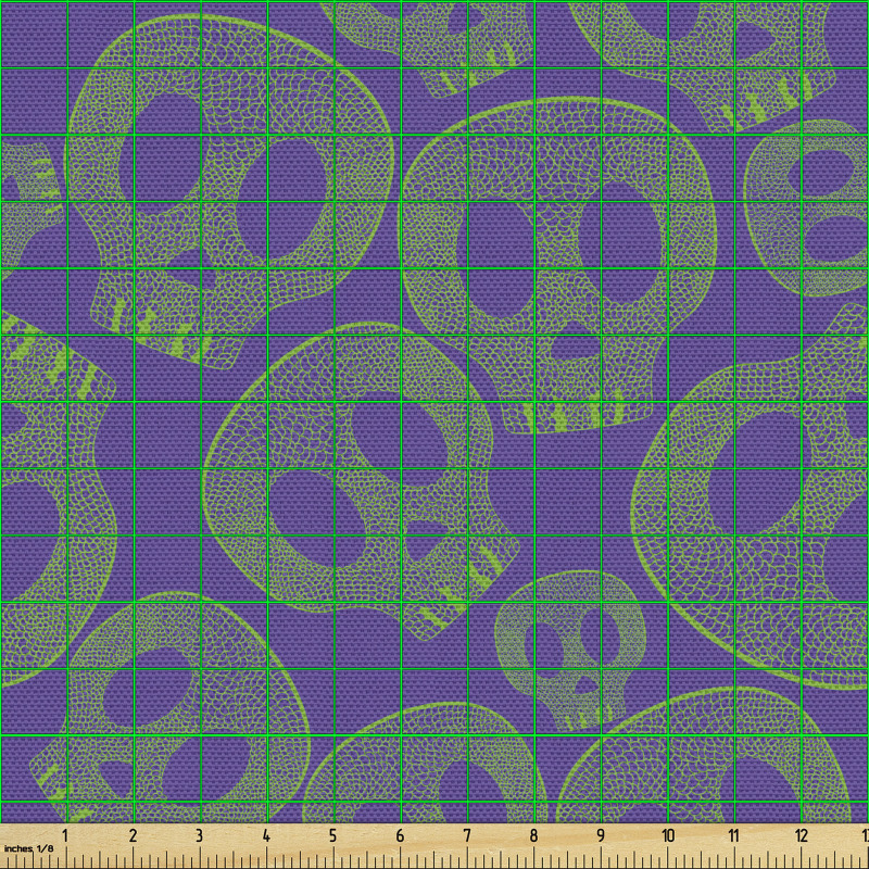 Kurukafa Parça Kumaş Gotik Tekrarlı İskelet Kafalar Çizimleri