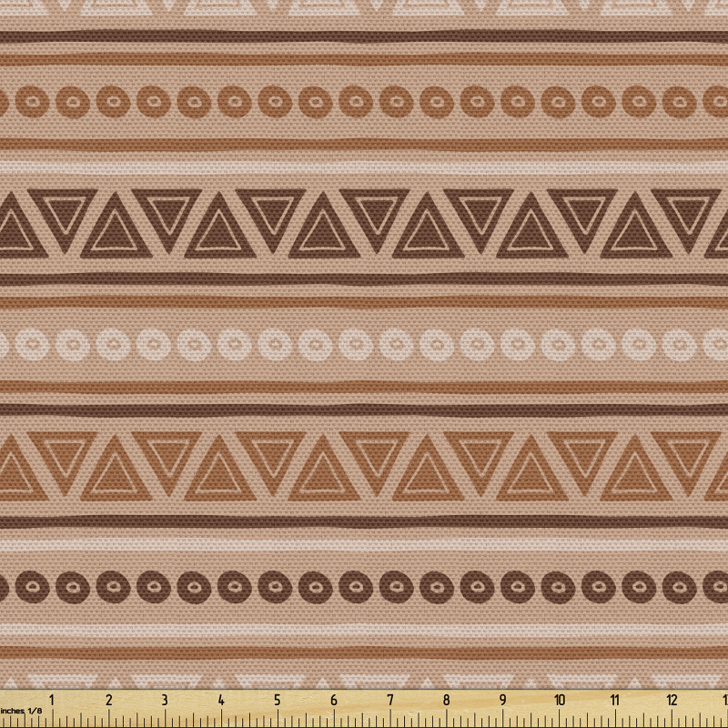 Etnik Parça Kumaş Tribal Afrika Geometrik Desenli Çizgili Üçgen