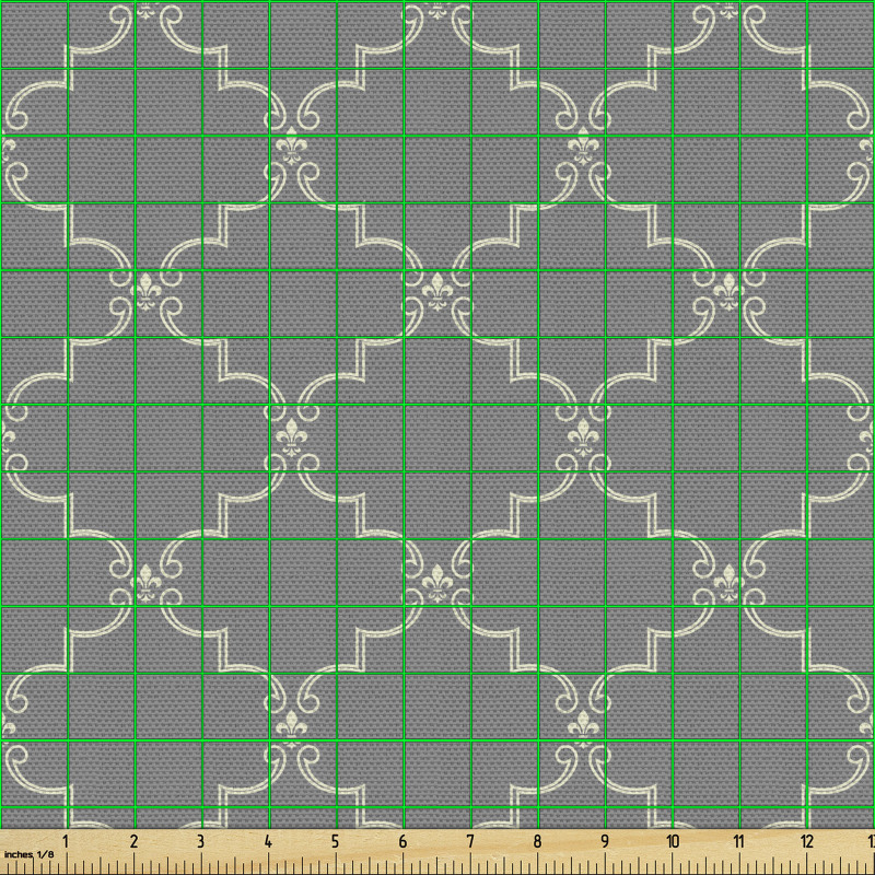 Geleneksel Parça Kumaş Geometrik Simetrik İşlemeli Oval Formlar