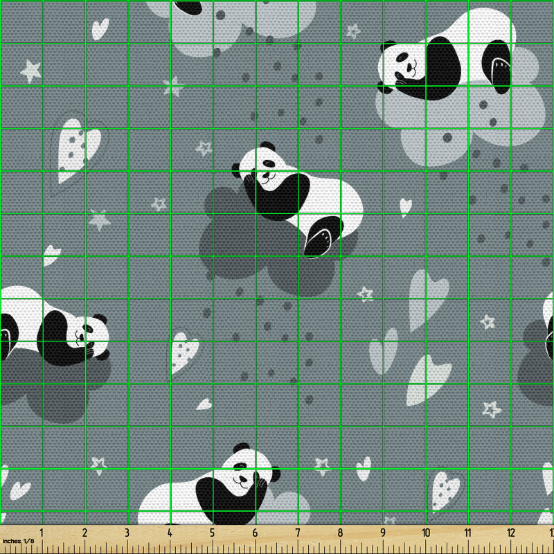 Hayvanlar Parça Kumaş Bulutlar Üzerinde Uyuyan Sevimli Pandalar