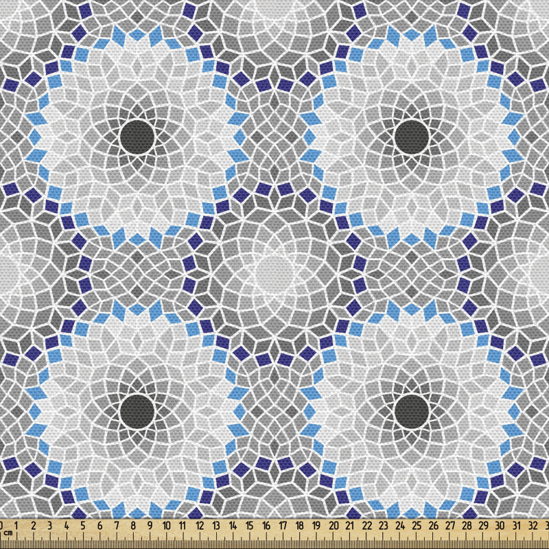 Mozaik Parça Kumaş Taş Görünümlü Geometrik Dairesel Şekiller 