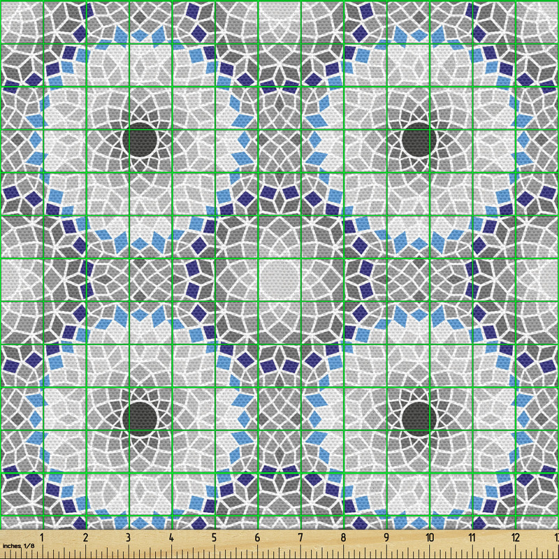 Mozaik Parça Kumaş Taş Görünümlü Geometrik Dairesel Şekiller 