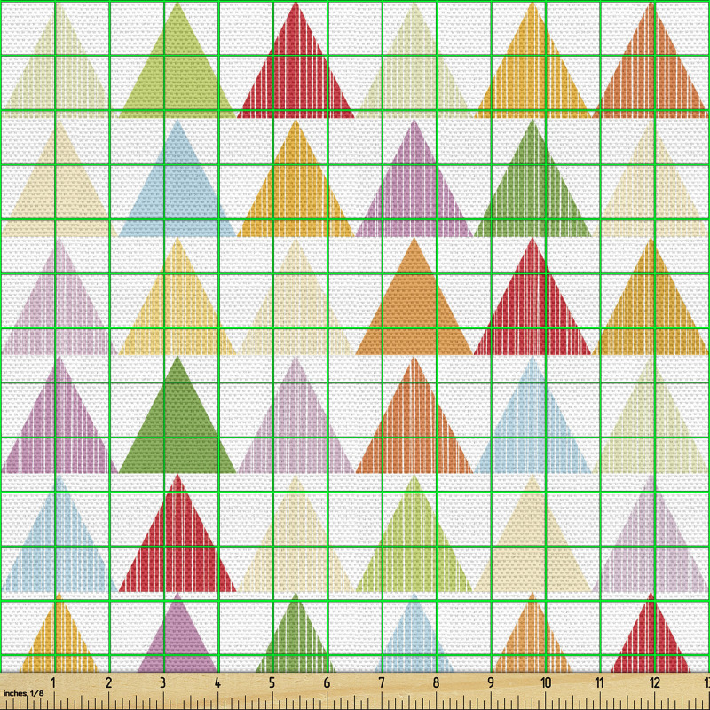 Geometrik Parça Kumaş Rengarenk Sevimli Modern Küçük Üçgenler