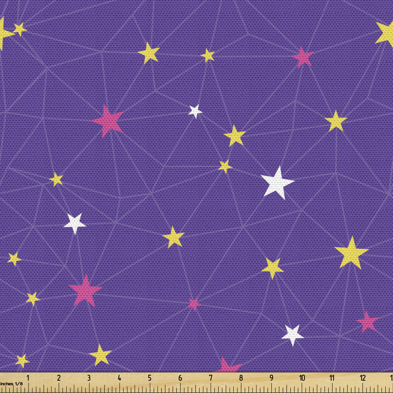 Gökyüzü Parça Kumaş Astronomik Takımyıldızı Haritası Deseni 