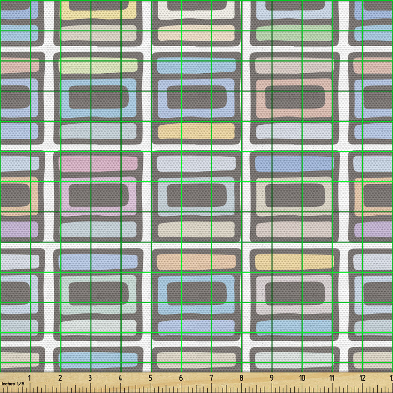 Geometrik Parça Kumaş İçi Dolu ve Boş Dikdörtgenle ile Sütunlar