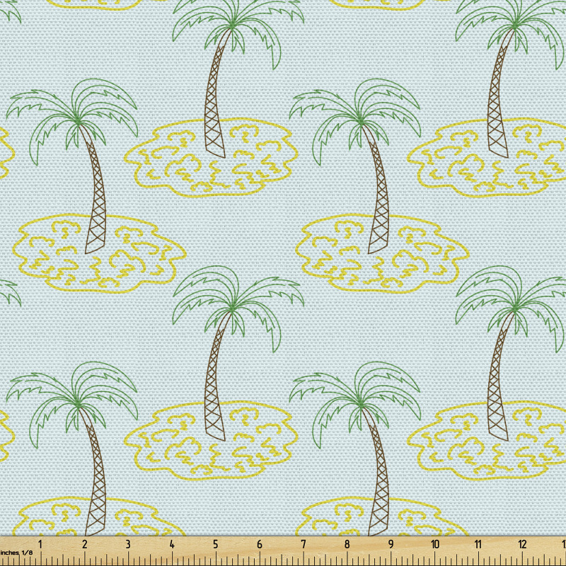 Yaz Parça Kumaş Soyut Tekrarlı Tropik Palmiye Ağaçları Tasarımı
