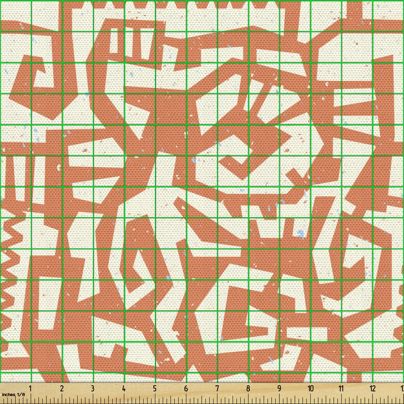 Tribal Parça Kumaş Etnik Geometrik Desenli Kirli Görünümlü