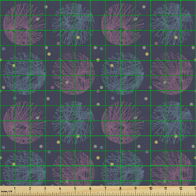 Soyut Parça Kumaş Rengarenk Dairesel Motifler ve Puantiyeler