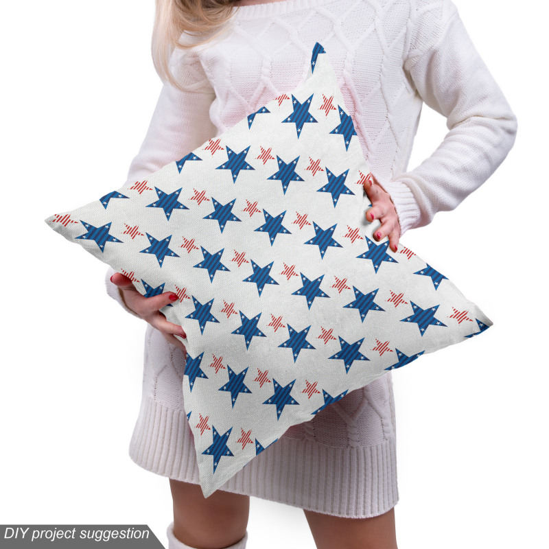 Vatansever Parça Kumaş Amerikan Bayrağı Temalı Parlak Yıldızlar