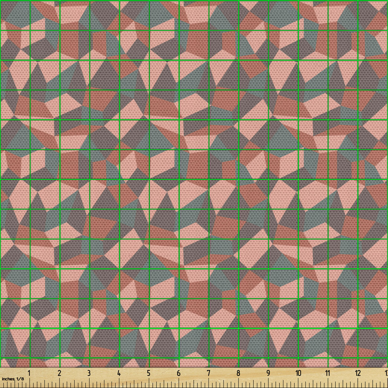 Retro Parça Kumaş Küçük Poligonal Geometrik Parçalar Tasarımı
