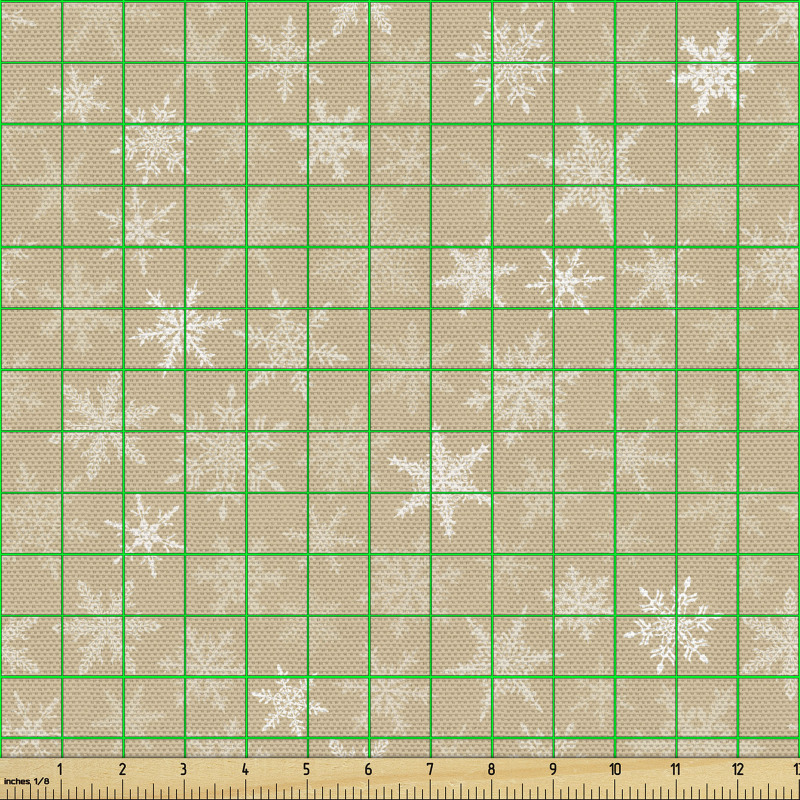 Soyut Parça Kumaş Tekrar Eden Çeşitli Süslemeli Kar Taneleri
