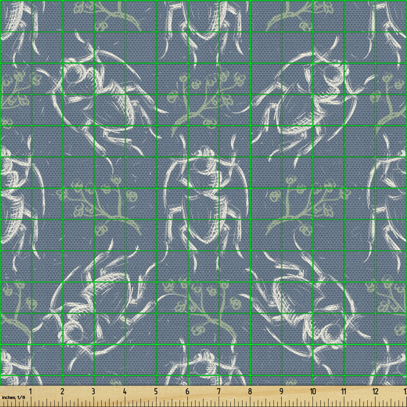 Doğa Parça Kumaş Renkli Arka Planda Böcek ve Çiçek Desenleri