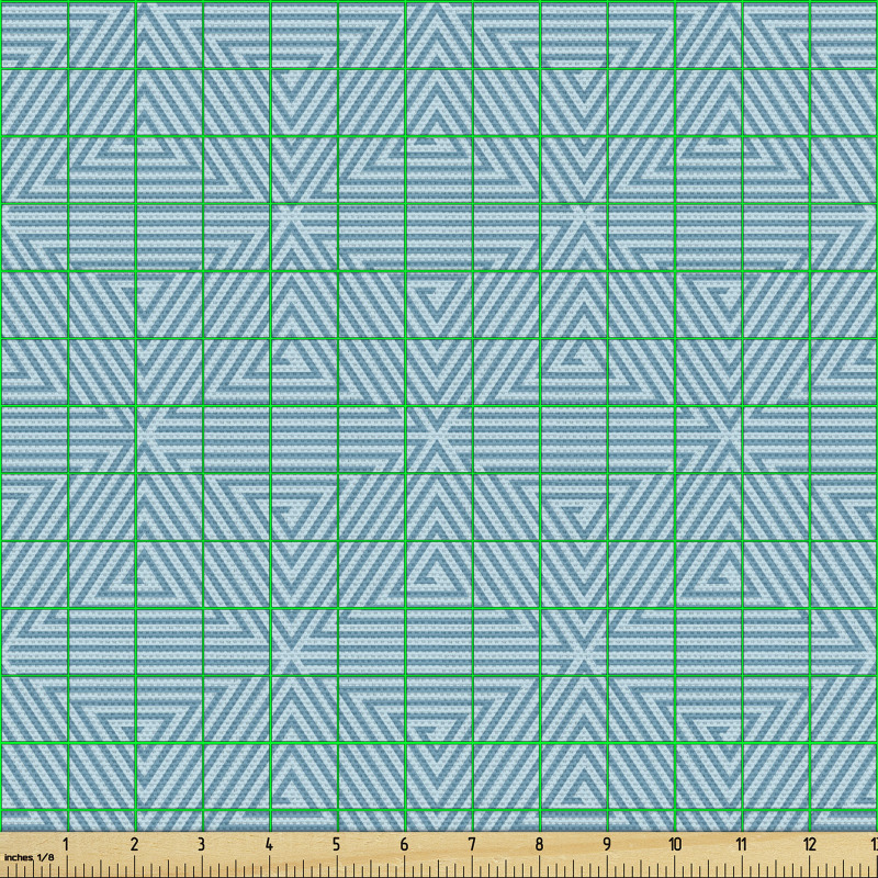 İllüzyon Parça Kumaş Çizgiler ile Üçgen Labirent Desenleri