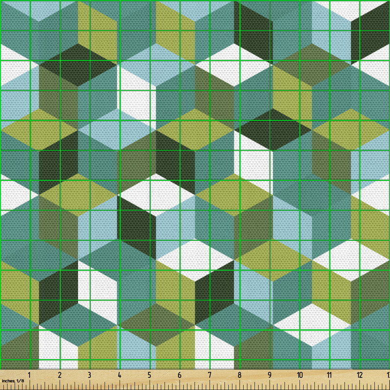 Geometrik Parça Kumaş Üç Boyutlu Modern Yaratıcı Küp Görseli