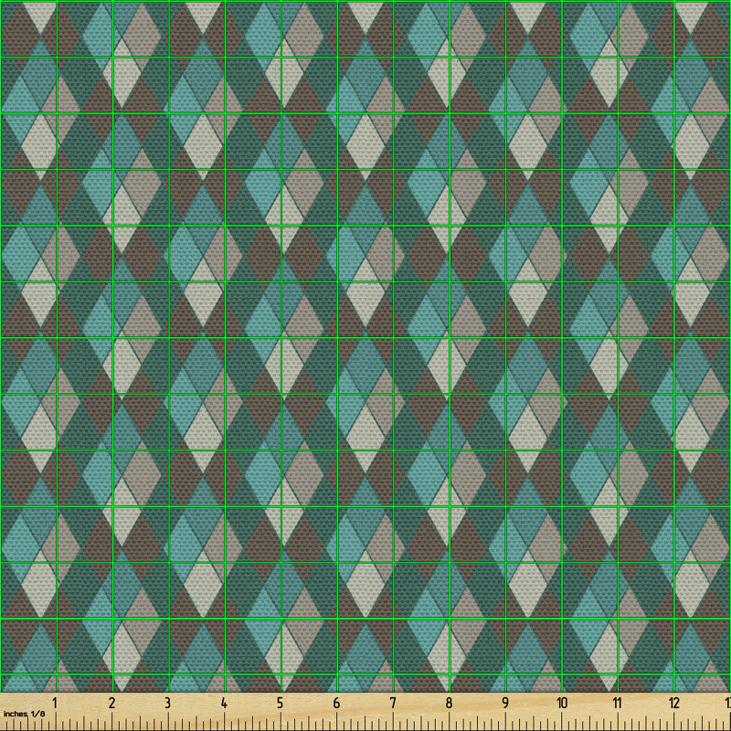 Geometrik Parça Kumaş Minimal Baklava Desenleriyle Süslemeler