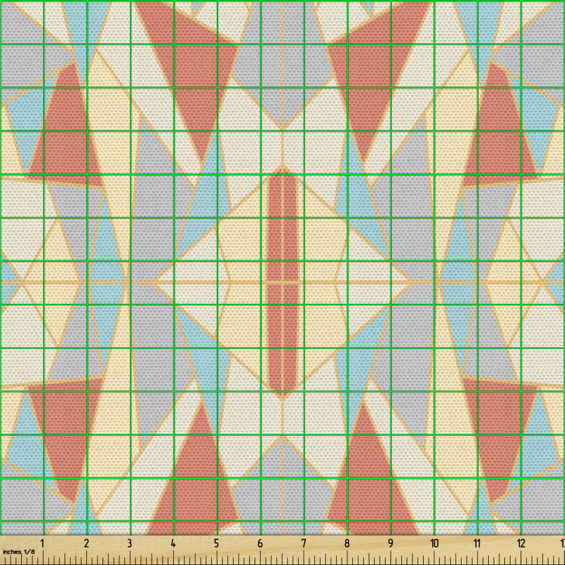 Mozaik Parça Kumaş Antik Görünümlü Rönesans Geometrik Süsleme