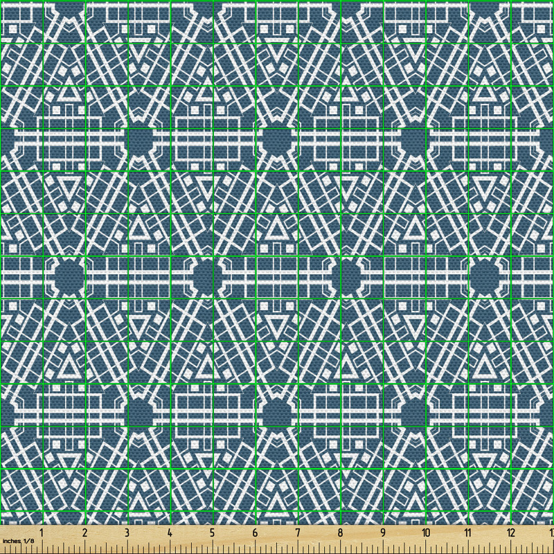 Geometrik Parça Kumaş Altıgen Üçgen ve Dörtgen ile Grafik Çizim