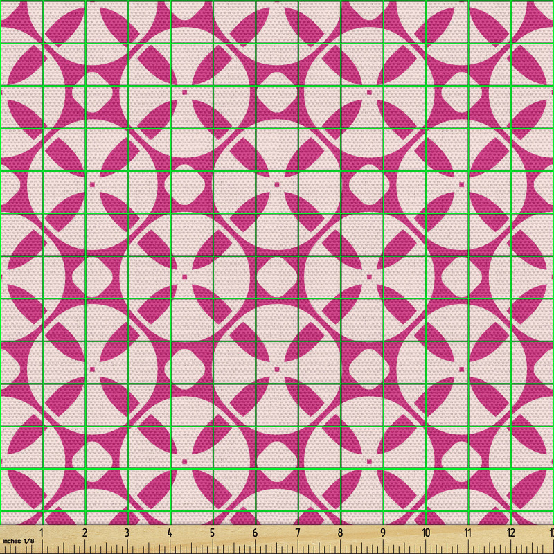 Geometrik Parça Kumaş Tekrarlı Basit Şık Daire Kare Çizimleri