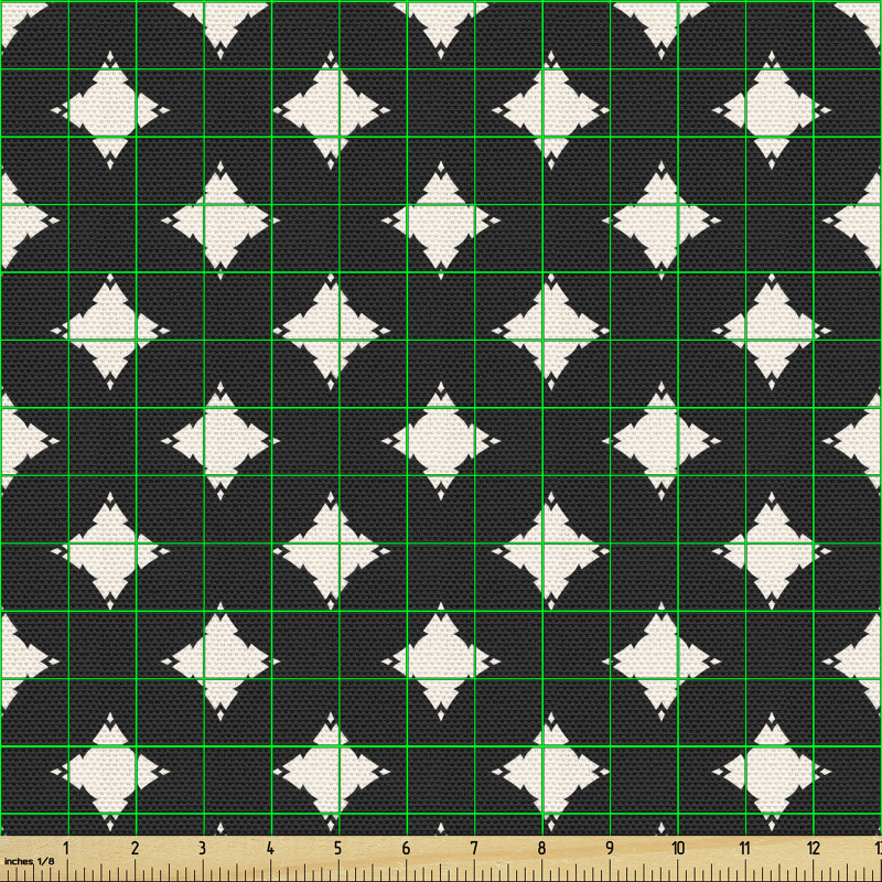 Simetrik Parça Kumaş Basit Modern ve Geometrik Dörtgen Desen